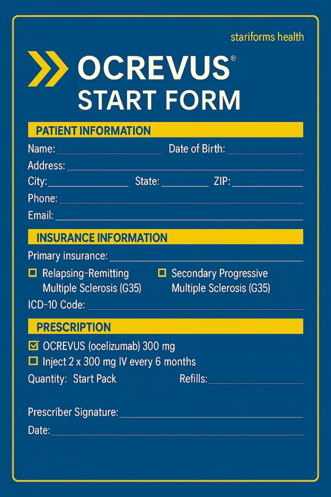Ocrevus Start Form
