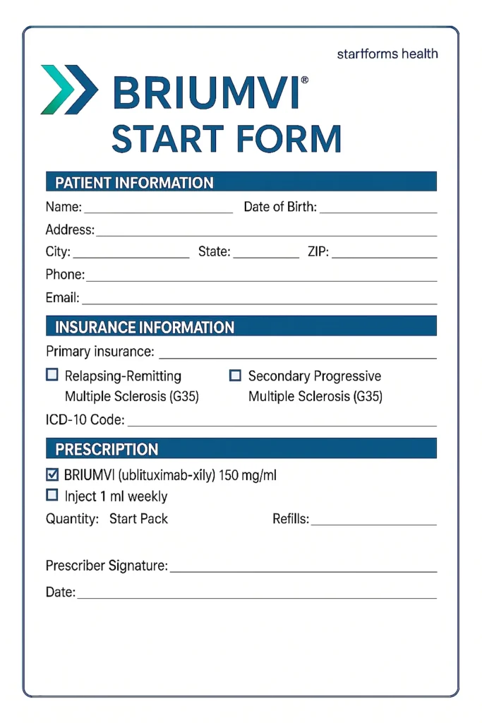 BRIUMVI Start Form