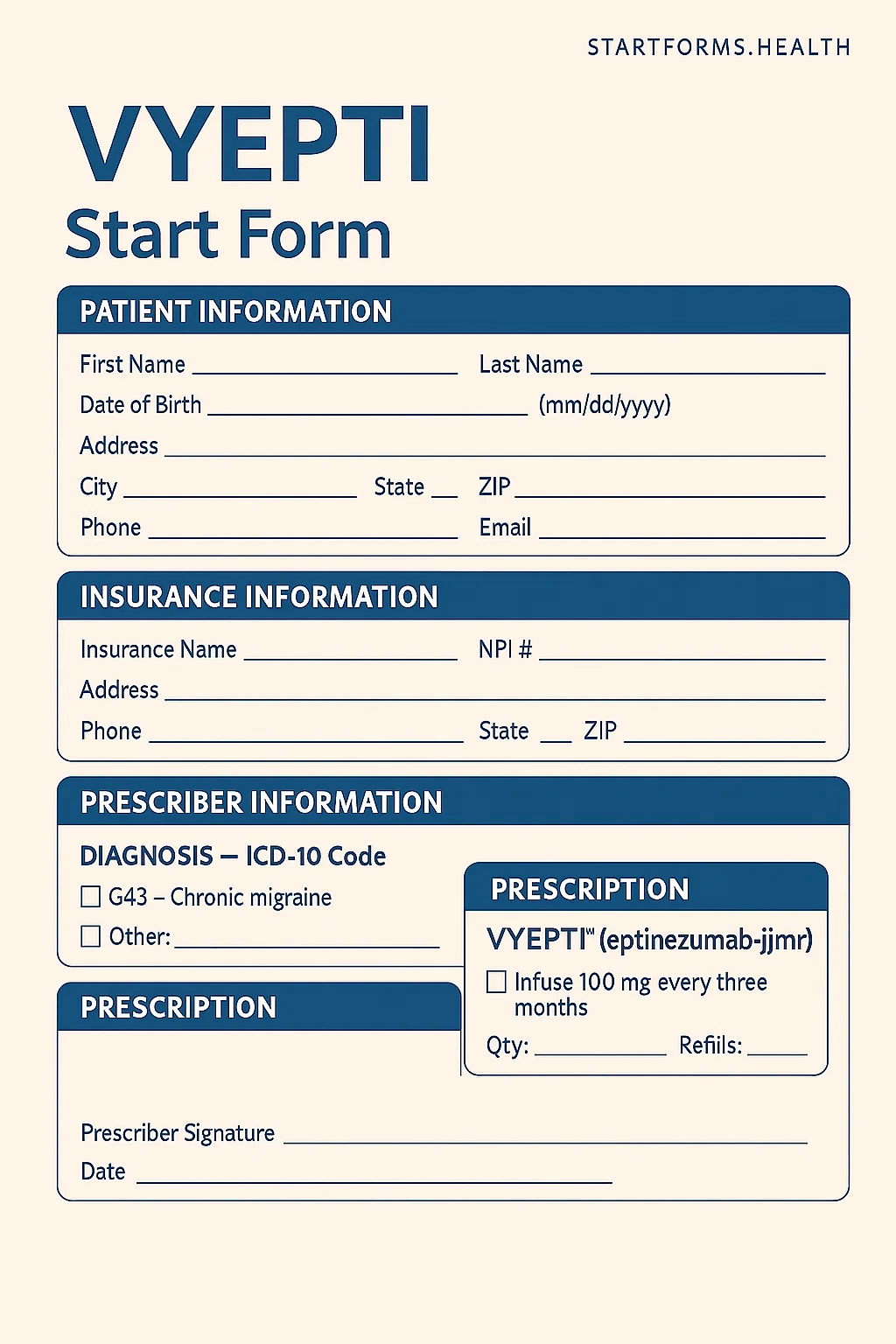 Vyepti Start Form