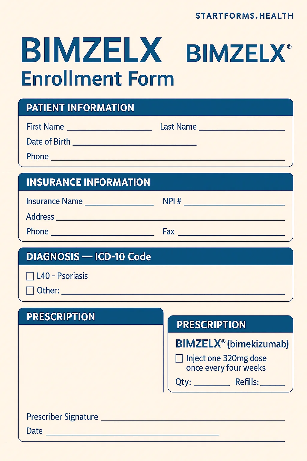 Bimzelx Enrollment Form