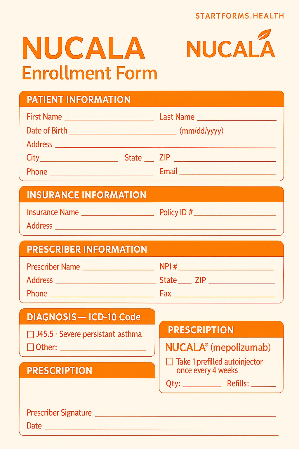 Nucala Enrollment Form