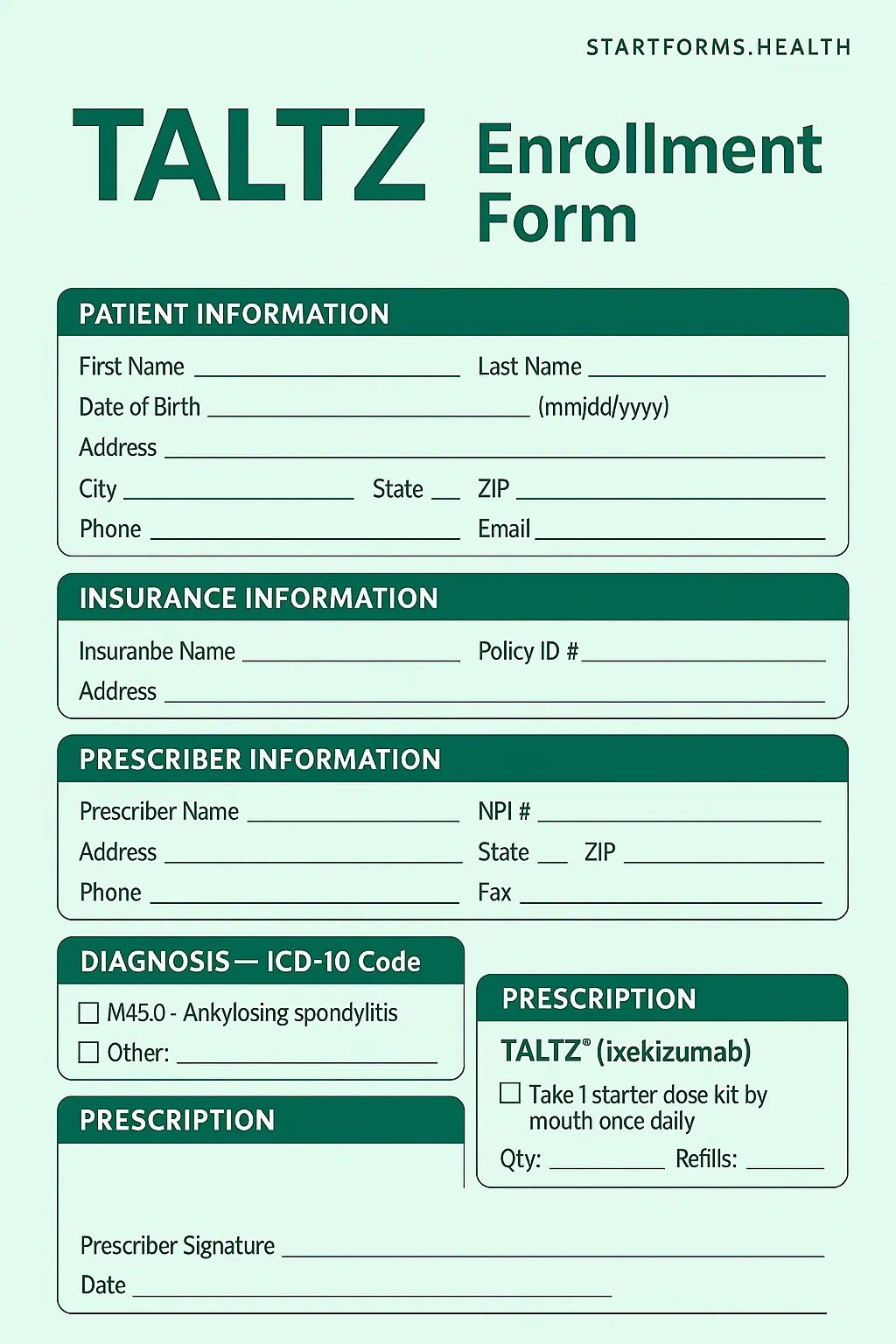 Taltz Enrollment Form