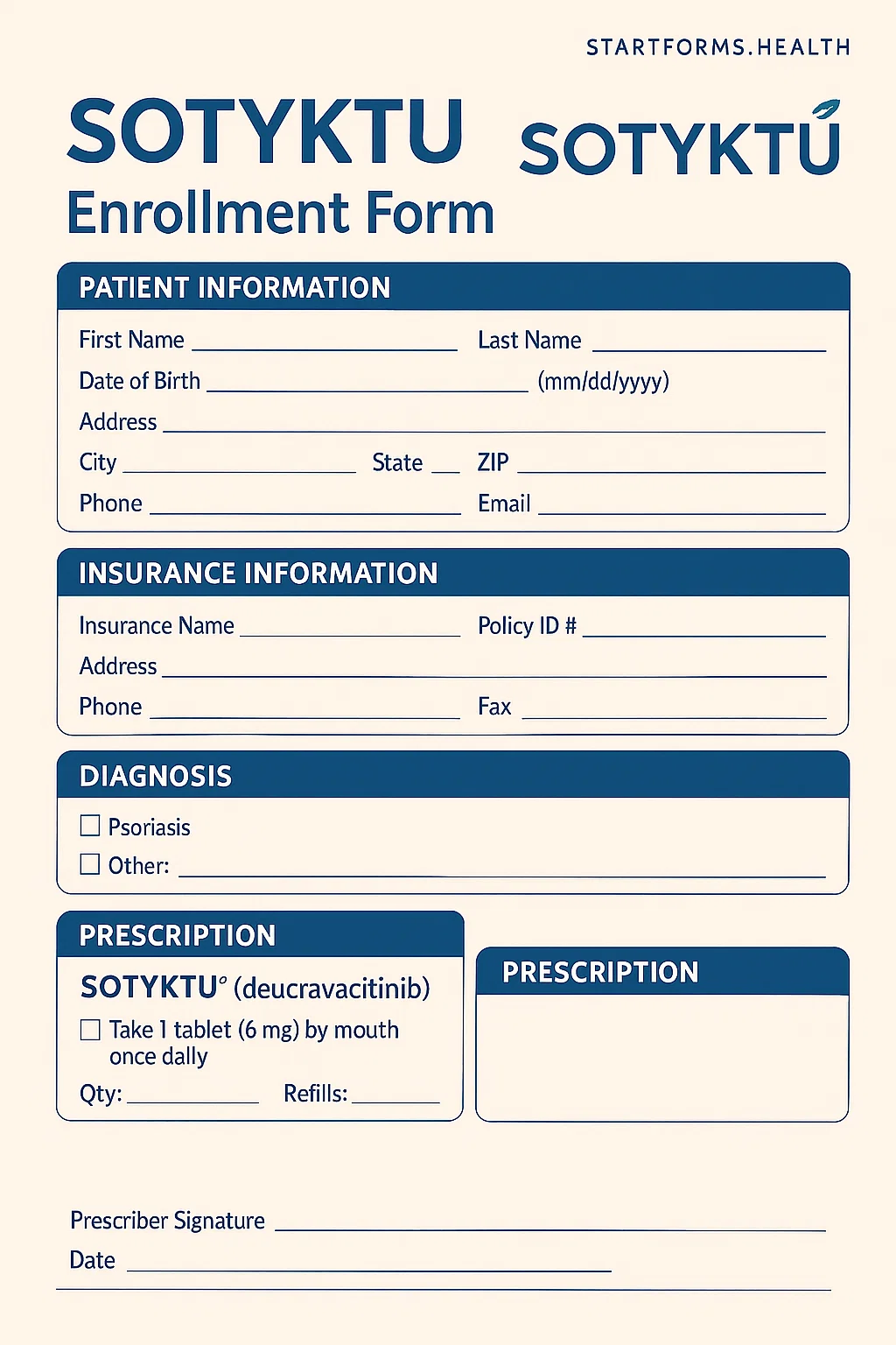 Fillable Sotyktu Enrollment Form