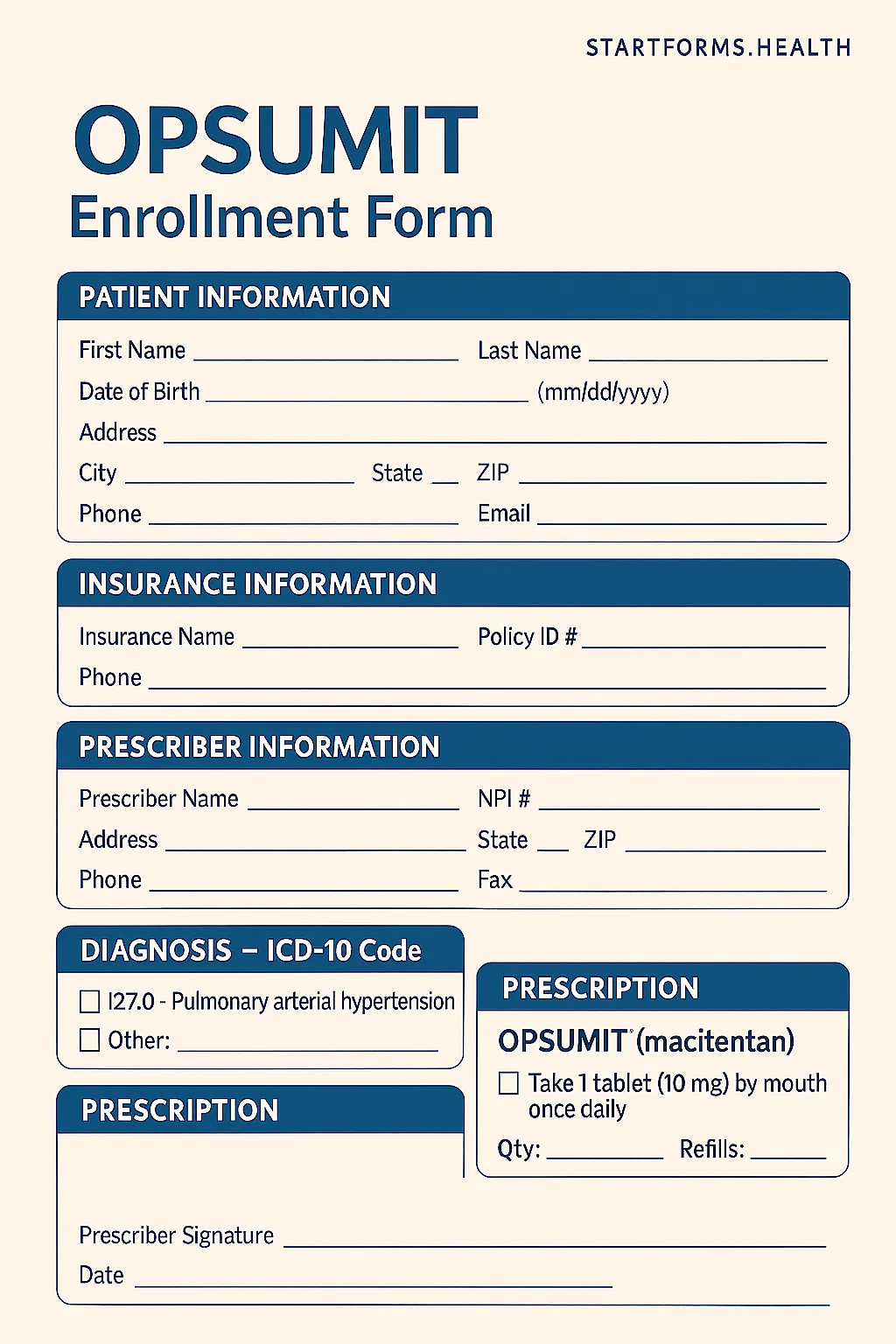 Opsumit Enrollment Form